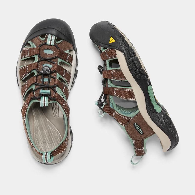 Keen サンダル | キーン ニュー ポート h2 スポーツ サンダル レディース ブラウン / ターコイズ | Keen Newport H2 | 259748-OBG